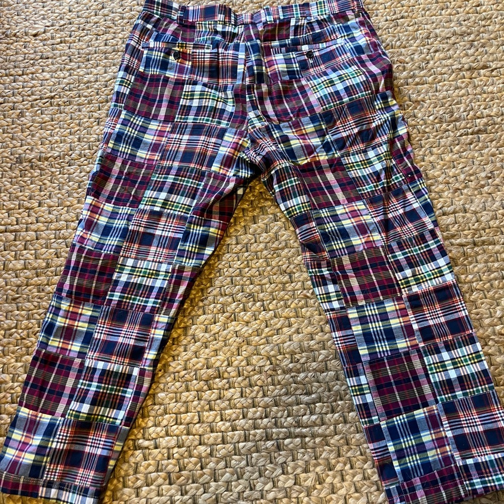 Brooks Brothers Clark Madras Pants, Size 36W x 27.5L - Picture 2 of 8